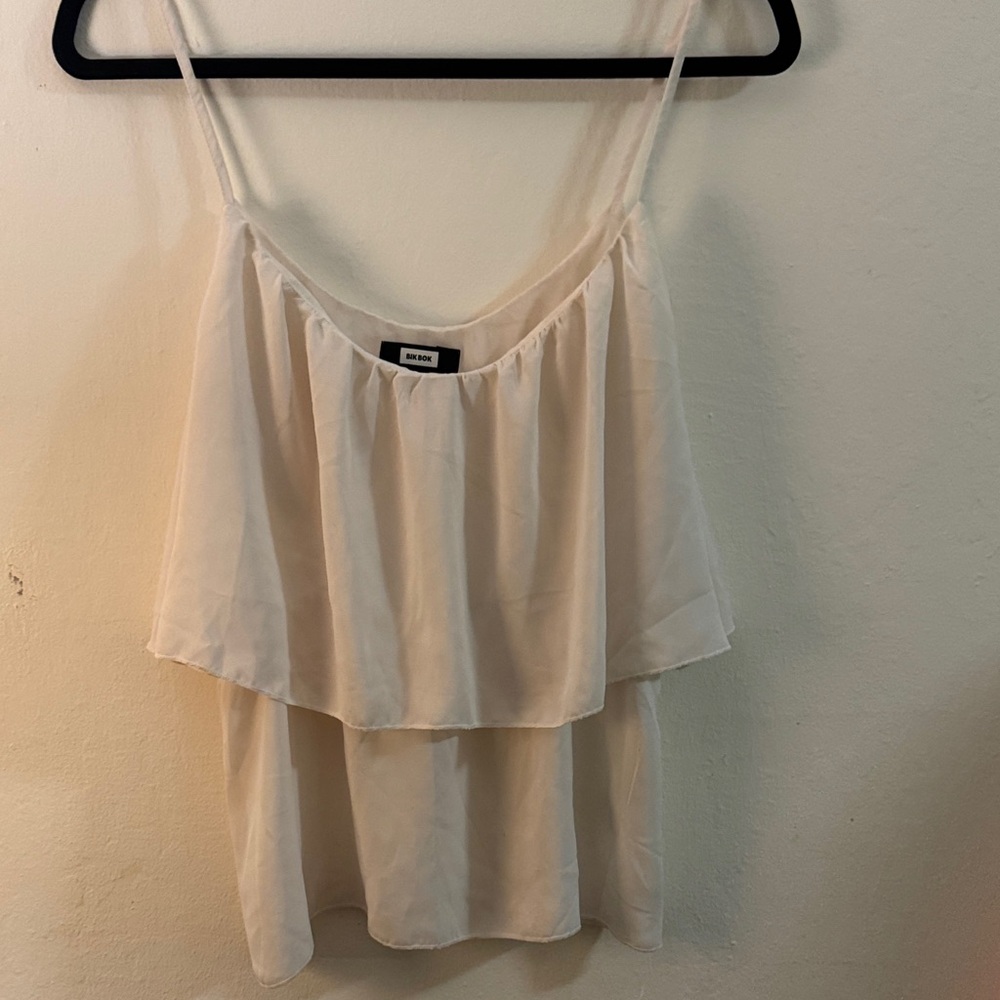 H&M Cream Layered Chiffon Camisole Top